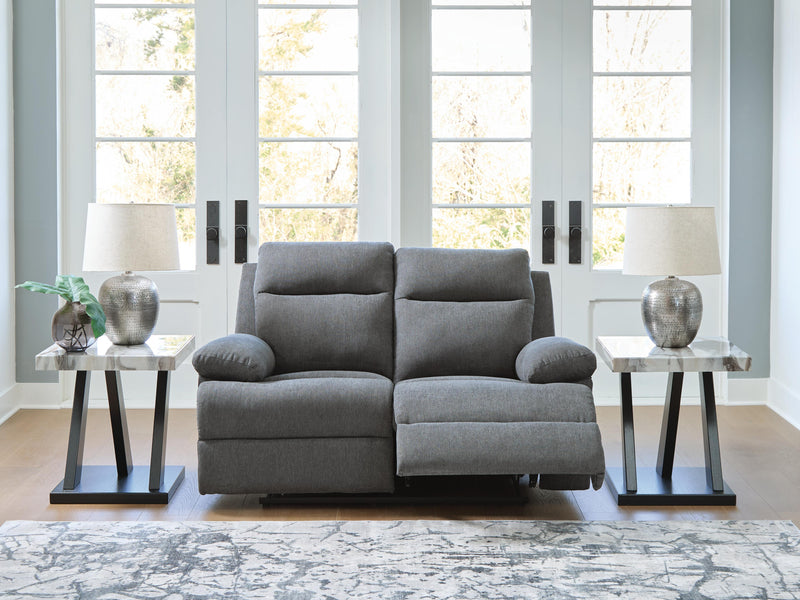 Side-Swipe Charcoal Reclining Loveseat - PC9140686