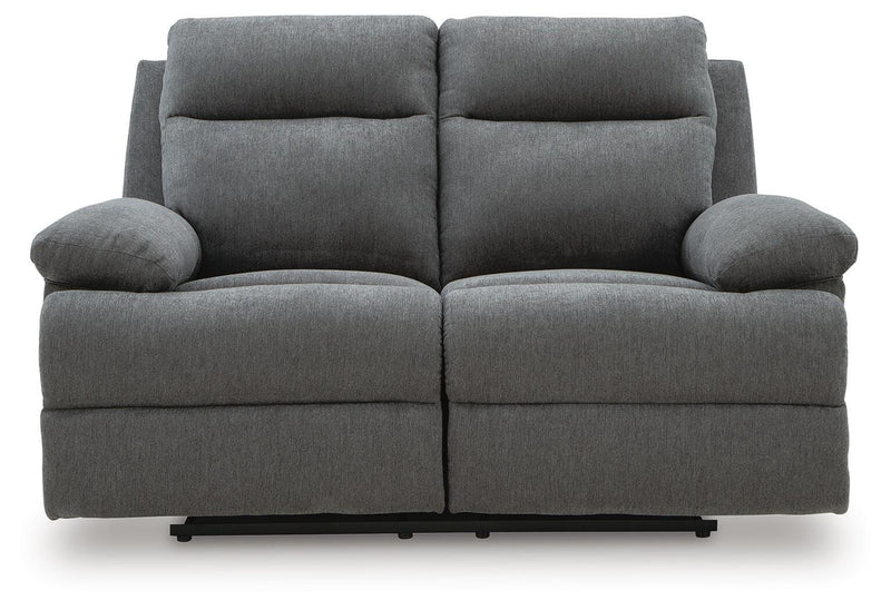 Side-Swipe Charcoal Reclining Loveseat - PC9140686