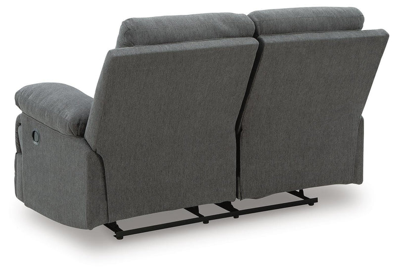 Side-Swipe Charcoal Reclining Loveseat - PC9140686