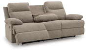 Side-Swipe Mocha Reclining Sofa and Loveseat - PC91405U1