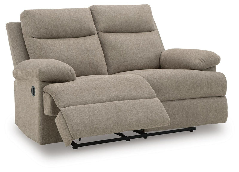 Side-Swipe Mocha Reclining Sofa and Loveseat - PC91405U1