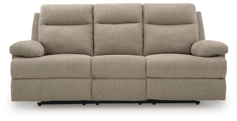 Side-Swipe Mocha Reclining Sofa and Loveseat - PC91405U1