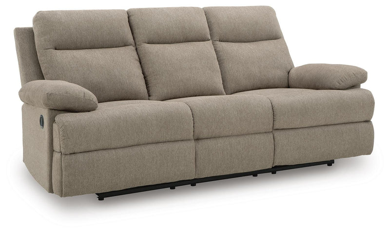 Side-Swipe Mocha Reclining Sofa and Loveseat - PC91405U1