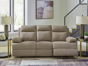 Side-Swipe Mocha Reclining Sofa with Drop Down Table - PC9140589