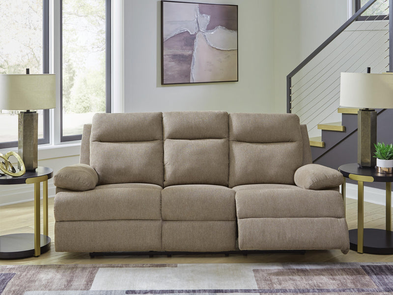 Side-Swipe Mocha Reclining Sofa with Drop Down Table - PC9140589