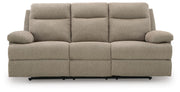 Side-Swipe Mocha Reclining Sofa with Drop Down Table - PC9140589