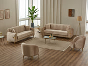 Siderno 3-pieces (Sofa & Loveseat & Chair) Livingroom in Dark Grey - 200-SIM-SID-VELVET412-321