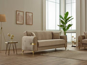 Siderno 3-pieces (Sofa & Loveseat & Chair) Livingroom in Dark Grey - 200-SIM-SID-VELVET412-321