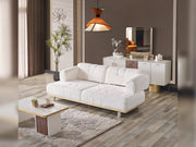 Sidney 3-pieces (Sofa & Loveseat & Chair) Livingroom in Beige - Green - 200-ELIF-SID-A206-321