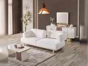 Sidney 3-pieces (Sofa & Loveseat & Chair) Livingroom in Beige - Green - 200-ELIF-SID-A206-321