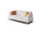 Sidney 3-pieces (Sofa & Loveseat & Chair) Livingroom in Cream - Dark Grey - 200-ELIF-SID-A205-321