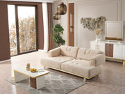 Sidney 3-pieces (Sofa & Loveseat & Chair) Livingroom in Cream - Dark Grey - 200-ELIF-SID-A205-321