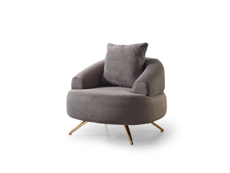 Sidney 3-pieces (Sofa & Loveseat & Chair) Livingroom in White - Orange - 200-ELIF-SID-A204-321