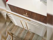 Sidney Bedroom (Queen Frame With Headboard & Dresser With Mirror & Ottoman & 2 Nightstand) - 200-ELIF-SID-A201-QBED-SET