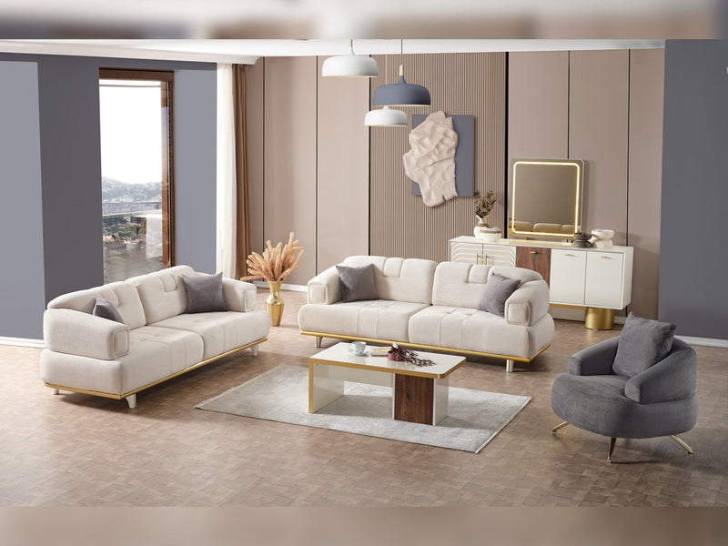 Sidney Convertible Sofa in White - 200-ELIF-SID-A204-3