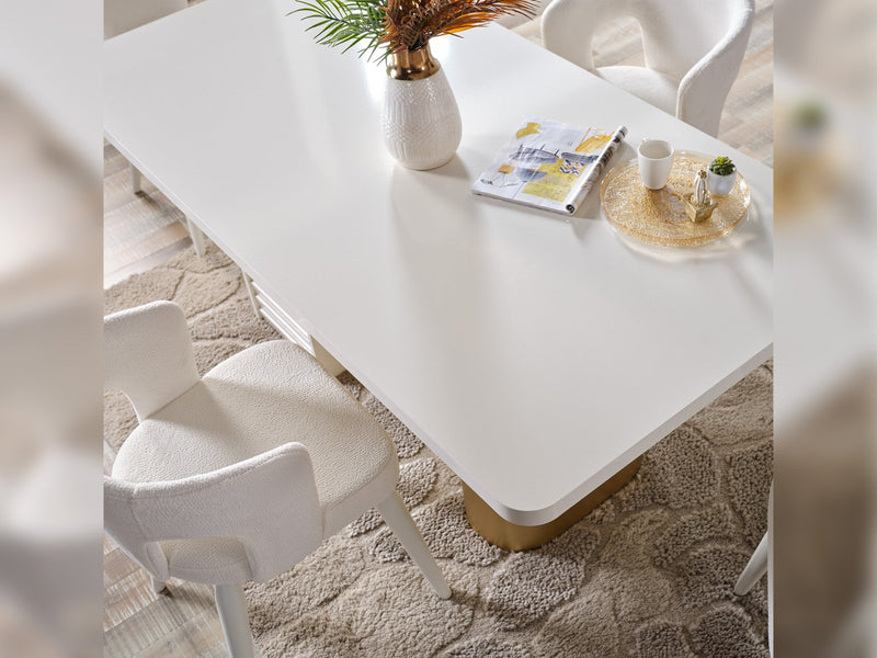 Sidney Diningroom (Consol With Mirror & Dining Table & 6 Dining Chair) - 200-ELIF-SID-A202-DT-6-SET