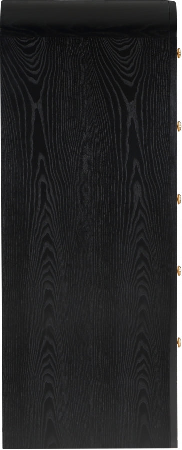 Siena Ash Wood And Natural Cane Chest in Black - SienaBlack-CH