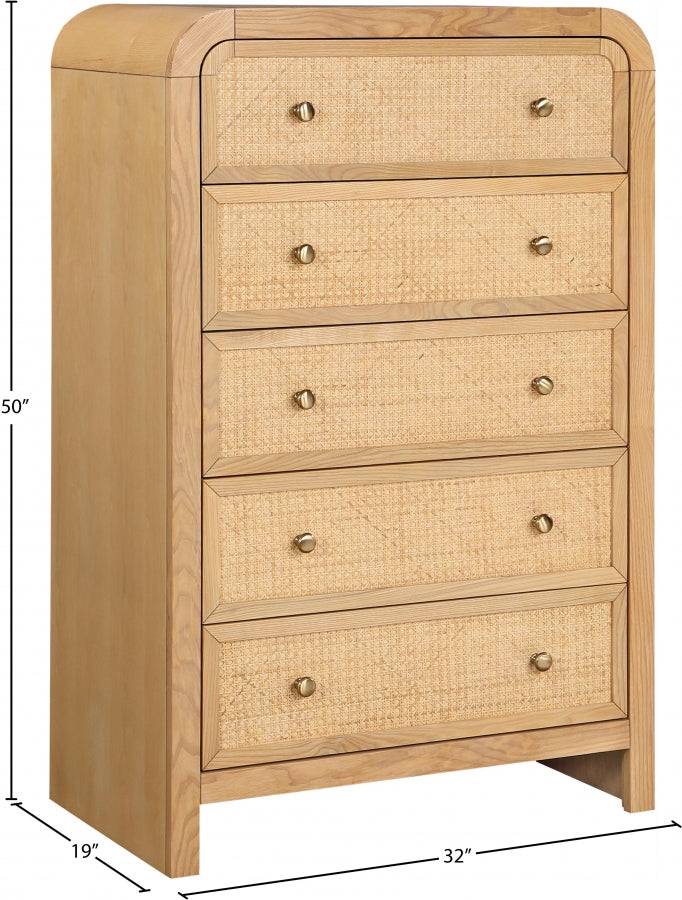 Siena Ash Wood And Natural Cane Chest in Natural - SienaNatural-CH