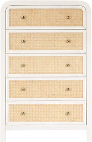Siena Ash Wood And Natural Cane Chest in White - SienaWhite-CH
