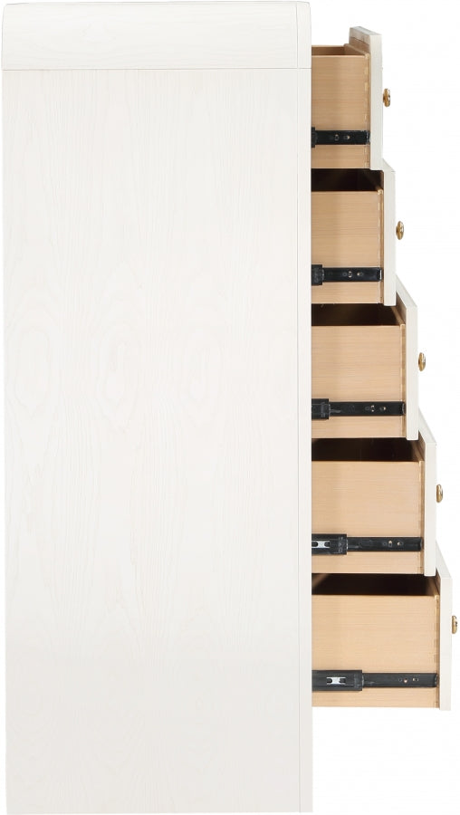 Siena Ash Wood And Natural Cane Chest in White - SienaWhite-CH