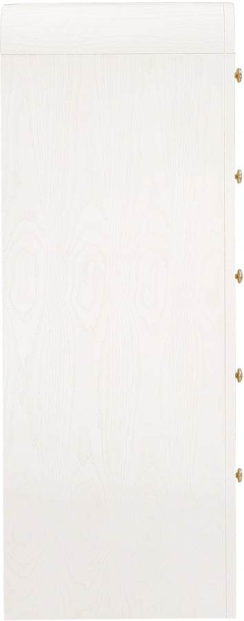 Siena Ash Wood And Natural Cane Chest in White - SienaWhite-CH