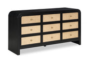 Siena Ash Wood And Natural Cane Dresser in Black - SienaBlack-D
