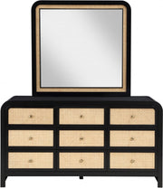 Siena Ash Wood And Natural Cane Dresser in Black - SienaBlack-D