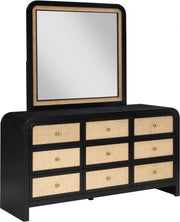 Siena Ash Wood And Natural Cane Dresser in Black - SienaBlack-D