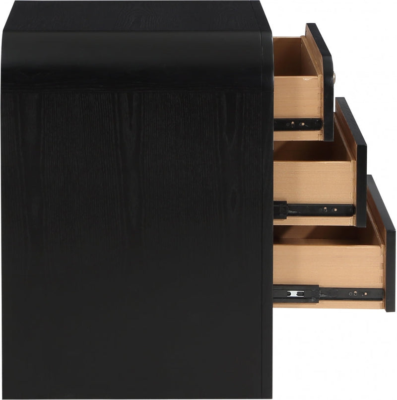 Siena Ash Wood And Natural Cane Dresser in Black - SienaBlack-D