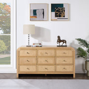 Siena Ash Wood And Natural Cane Dresser in Natural - SienaNatural-D