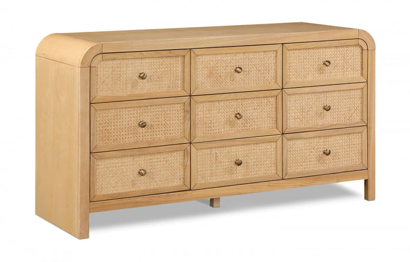 Siena Ash Wood And Natural Cane Dresser in Natural - SienaNatural-D