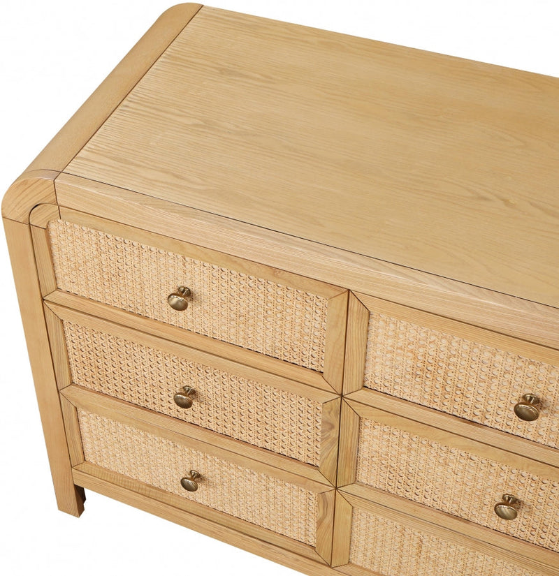 Siena Ash Wood And Natural Cane Dresser in Natural - SienaNatural-D