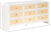 Siena Ash Wood And Natural Cane Dresser in White - SienaWhite-D