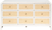 Siena Ash Wood And Natural Cane Dresser in White - SienaWhite-D