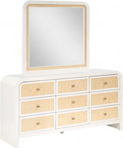 Siena Ash Wood And Natural Cane Dresser in White - SienaWhite-D