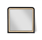 Siena Ash Wood And Natural Cane Frame Mirror in Black - SienaBlack-M