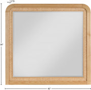 Siena Ash Wood And Natural Cane Frame Mirror in Natural - SienaNatural-M