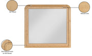 Siena Ash Wood And Natural Cane Frame Mirror in Natural - SienaNatural-M