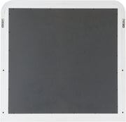 Siena Ash Wood And Natural Cane Frame Mirror in White - SienaWhite-M