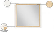 Siena Ash Wood And Natural Cane Frame Mirror in White - SienaWhite-M
