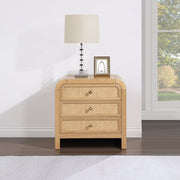 Siena Ash Wood And Natural Cane Nightstand in Natural - SienaNatural-NS