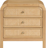 Siena Ash Wood And Natural Cane Nightstand in Natural - SienaNatural-NS