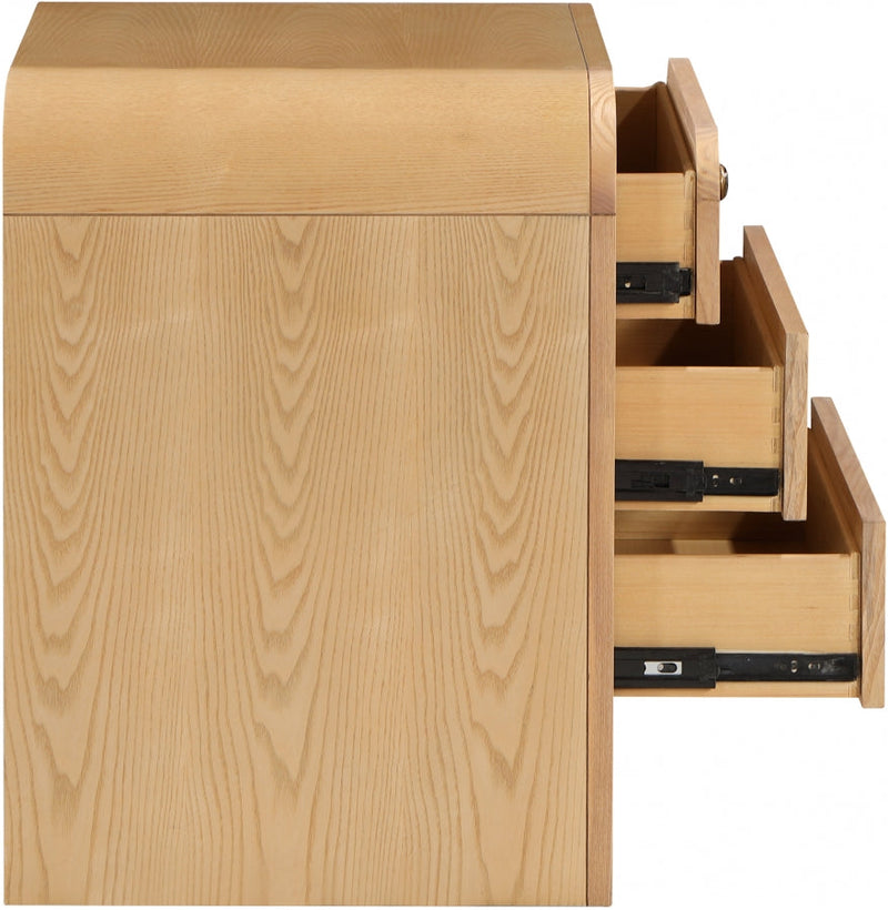 Siena Ash Wood And Natural Cane Nightstand in Natural - SienaNatural-NS