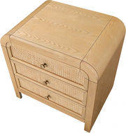 Siena Ash Wood And Natural Cane Nightstand in Natural - SienaNatural-NS