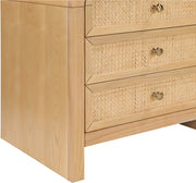 Siena Ash Wood And Natural Cane Nightstand in Natural - SienaNatural-NS