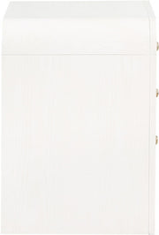 Siena Ash Wood And Natural Cane Nightstand in White - SienaWhite-NS