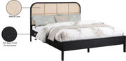 Siena Ash Wood Queen Bed (3 Boxes) Black - Gate FurnitureQueen Bed