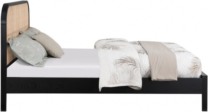 Siena Ash Wood Queen Bed (3 Boxes) Black - Gate FurnitureQueen Bed