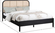 Siena Ash Wood Queen Bed (3 Boxes) Black - Gate FurnitureQueen Bed