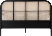 Siena Ash Wood Queen Bed (3 Boxes) Black - Gate FurnitureQueen Bed